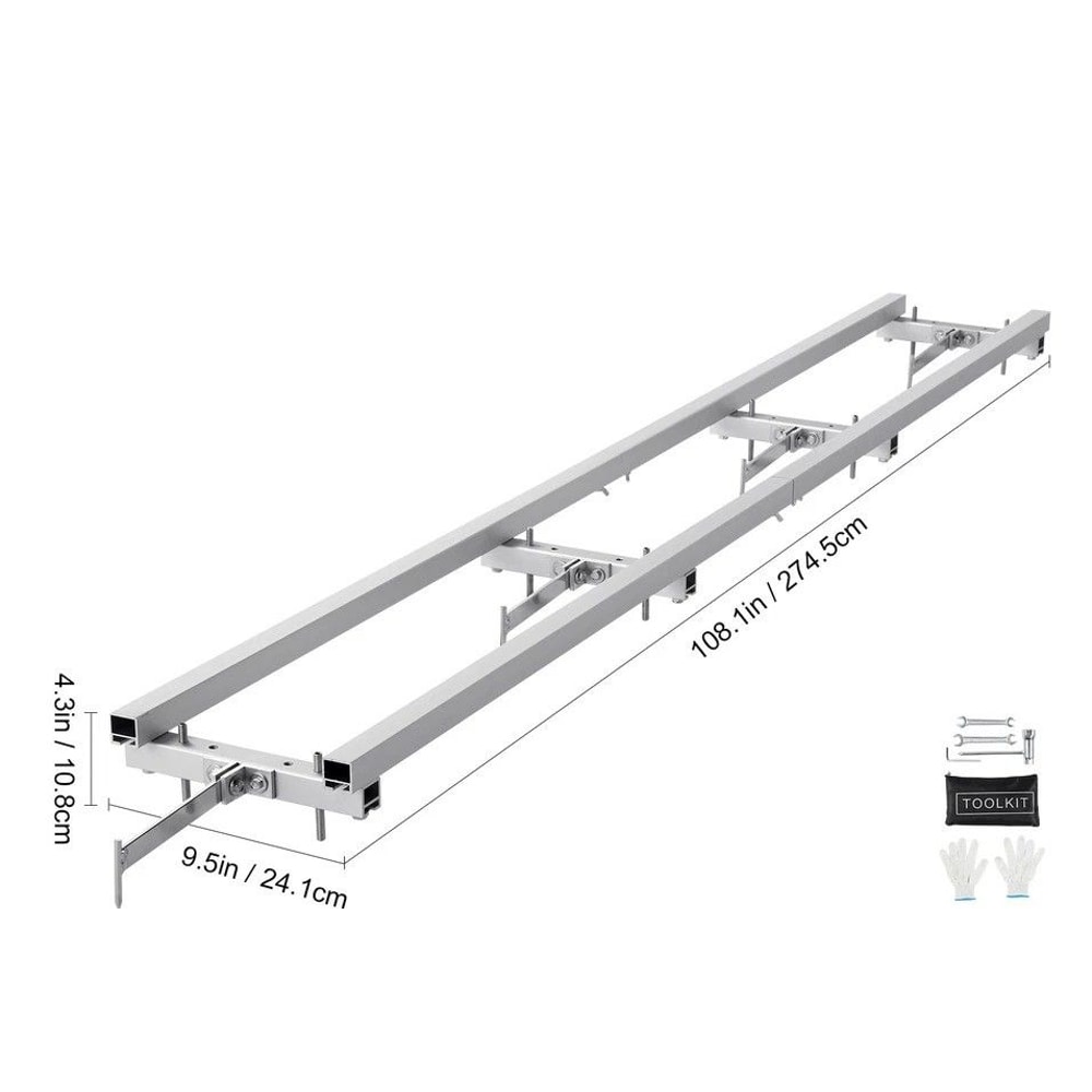Rail Mill Guide System Chainsaw Milling Rail Guide With 4 Crossbar Kits Perfect For Woodworking DI 4