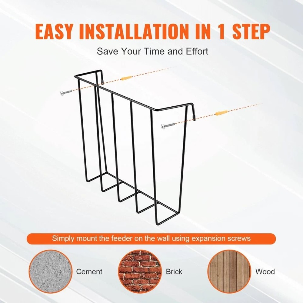 WallMounted Hay Feeder For Livestock Durable Goat Horse Hay Rack 5