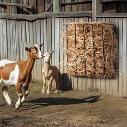 wall-mounted hay feeder for livestock durable goat & horse hay rack