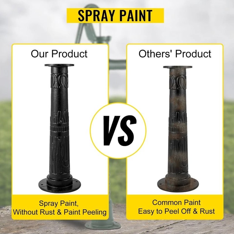 Cast Iron Garden Hand Water Pump Stand Black Well Fountain Booster 3