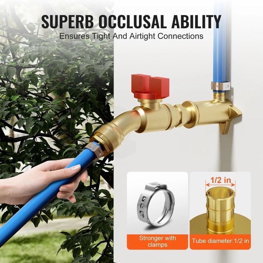 Brass Pipe Fittings Male NPT Threaded Adapter Crimp Fitting Durable Reliable For PEX Tubing 3