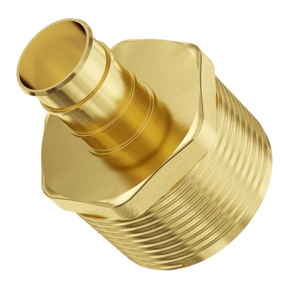 Brass Pipe Fittings Male NPT Threaded Adapter Crimp Fitting Durable Reliable For PEX Tubing 6