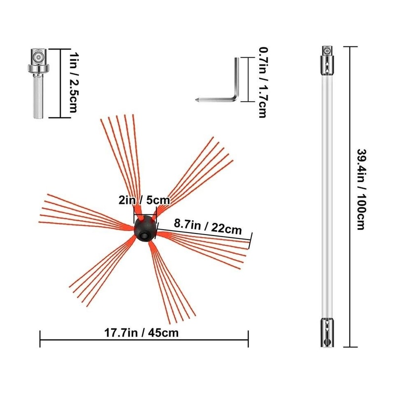 Chimney Sweep Kit Professional Chimney Cleaning Brush Set For Homeowners Professionals 4
