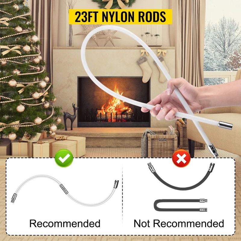 Chimney Sweep Kit Professional Chimney Cleaning Brush Set For Homeowners Professionals 5