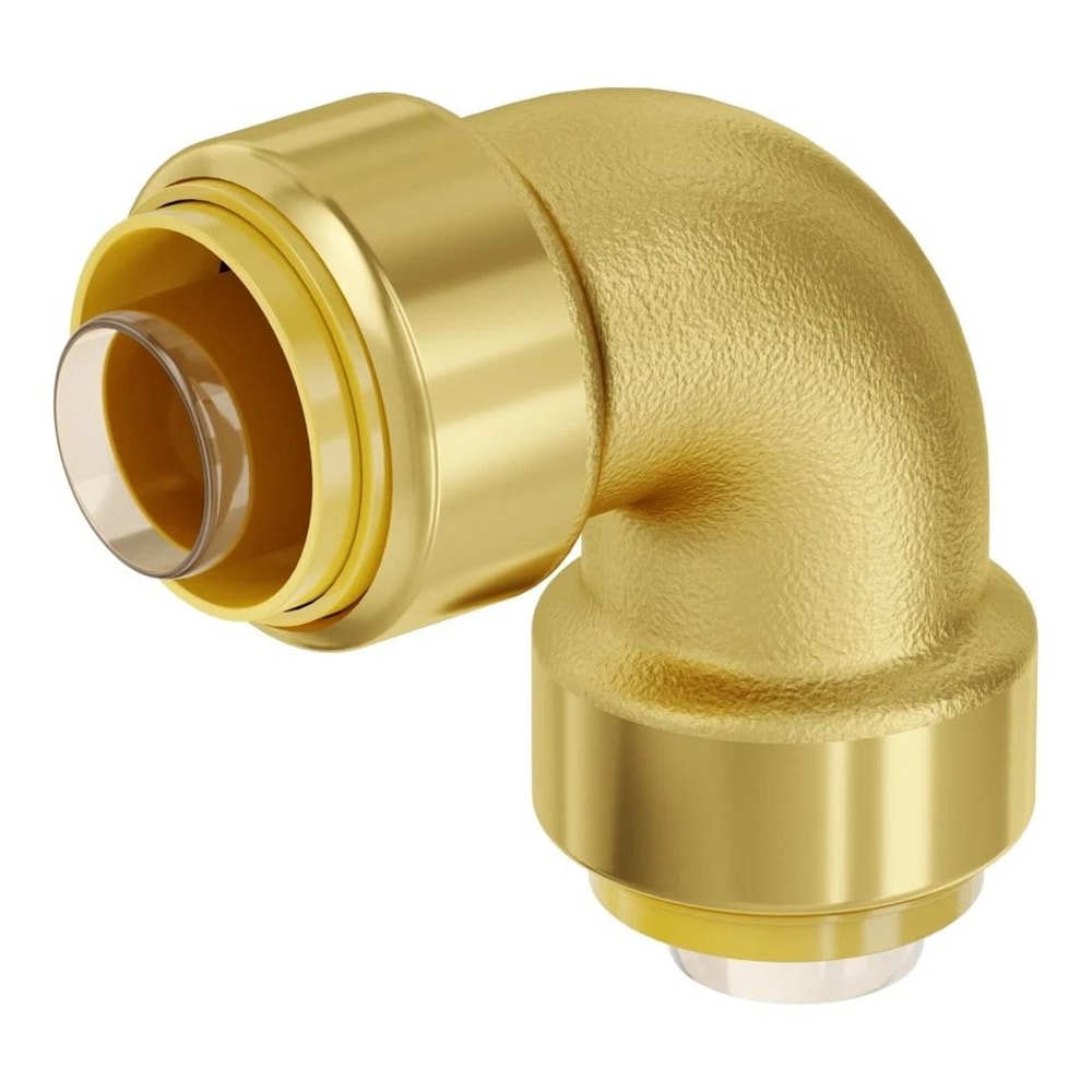 PushFit Brass Elbow Pipe Fittings For Air Systems And PEX Copper CPVC Pipes 7