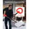HeavyDuty Snow Shovel With HDPE Plastic Blade Removable Steel Rod Ergonomic Threaded Grip 2
