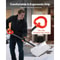 HeavyDuty Snow Shovel With HDPE Plastic Blade Removable Steel Rod Ergonomic Threaded Grip 2