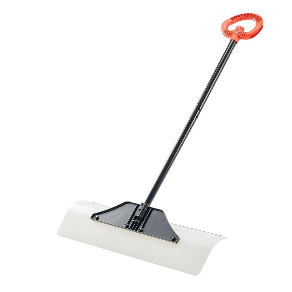 HeavyDuty Snow Shovel With HDPE Plastic Blade Removable Steel Rod Ergonomic Threaded Grip 4