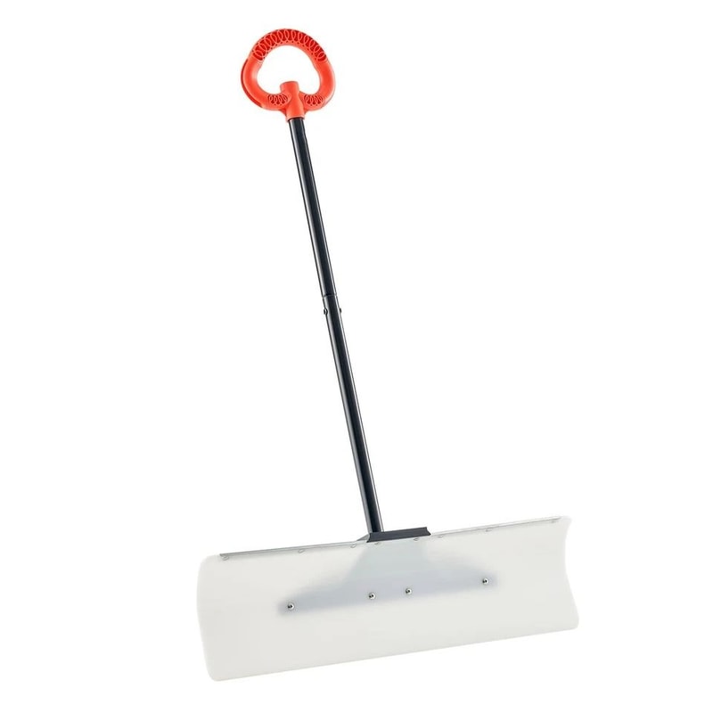 HeavyDuty Snow Shovel With HDPE Plastic Blade Removable Steel Rod Ergonomic Threaded Grip 5