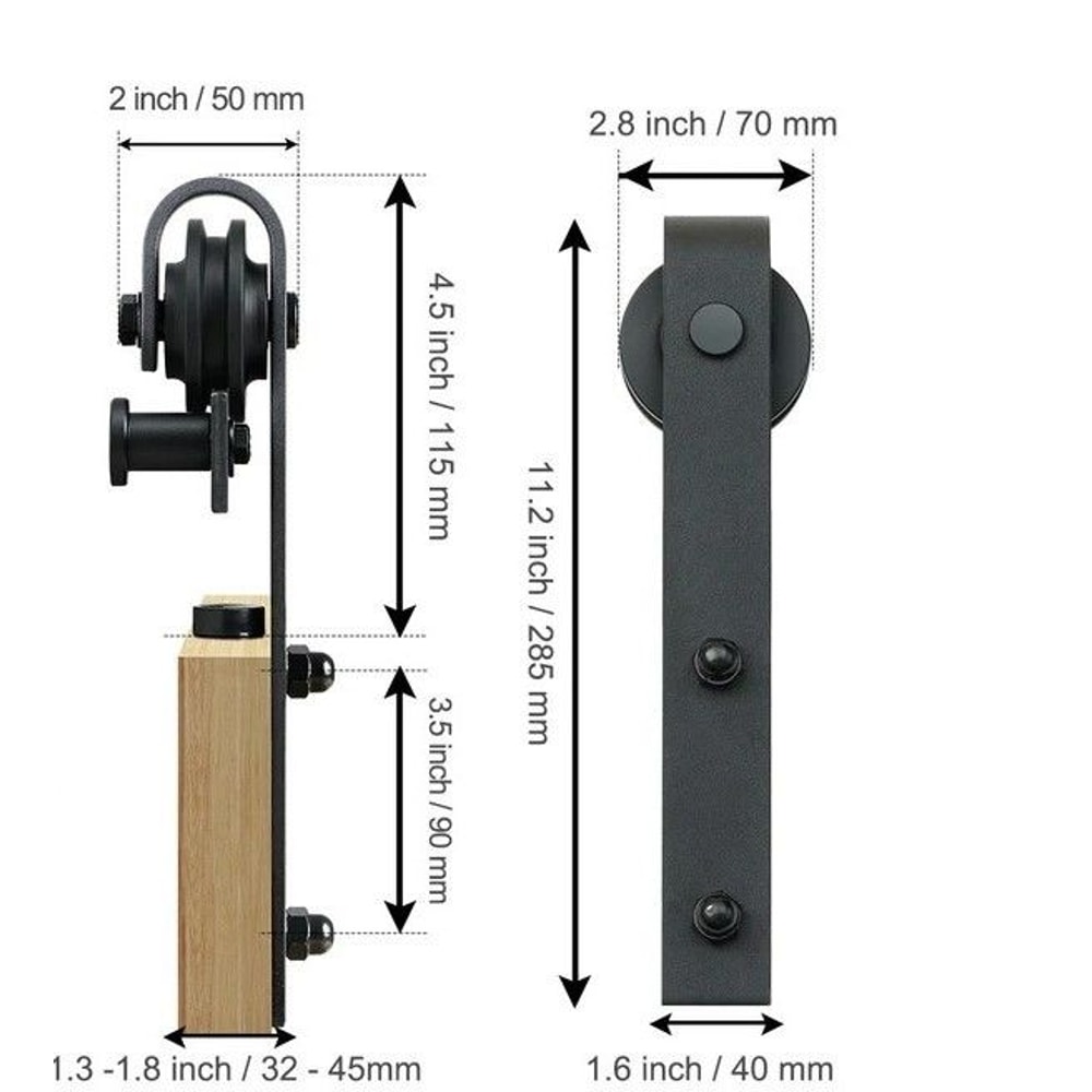 Sliding Barn Door Hardware Kit Heavy Duty Barn Door Hardware Kit With Smooth Glide Track 6