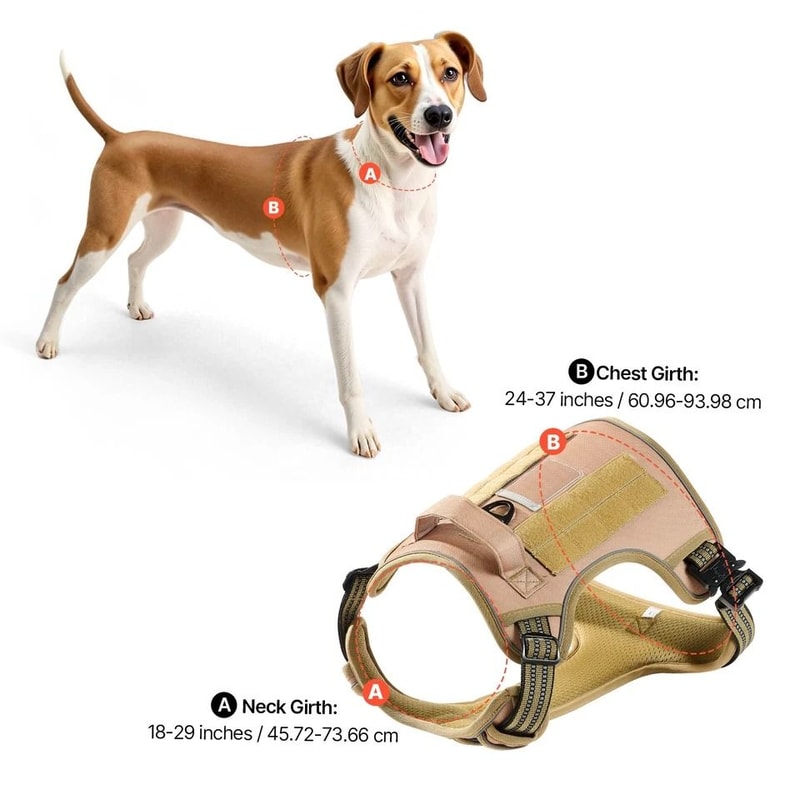 Adjustable NoPull Tactical Dog Harness For Large Dogs 4