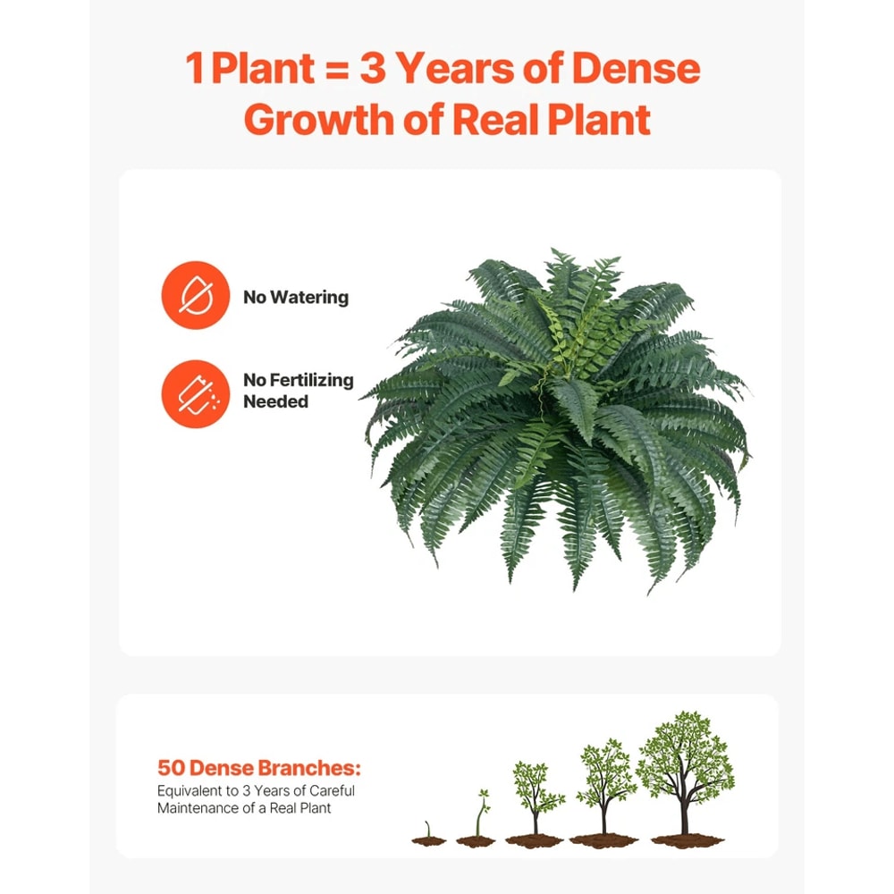 Artificial Boston Fern Plants Lifelike Home Decor For A Fresh Green Touch 7