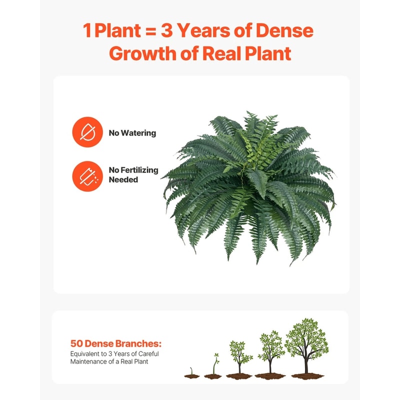 Artificial Boston Fern Plants Lifelike Home Decor For A Fresh Green Touch 7