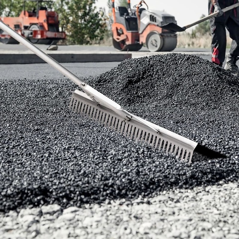 Aluminum Landscape Rake With Adjustable Handle Perfect For Lawn And Garden Maintenance 4