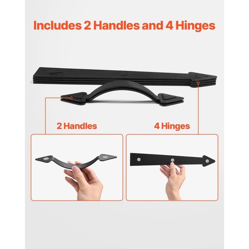 Decorative Magnetic Garage Door Hardware Kit Hinges Handles Durable Black Accents For Enhanced Cur 3