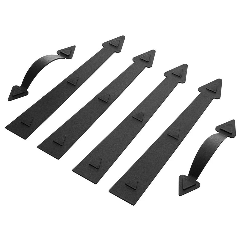 Decorative Magnetic Garage Door Hardware Kit Hinges Handles Durable Black Accents For Enhanced Cur 4