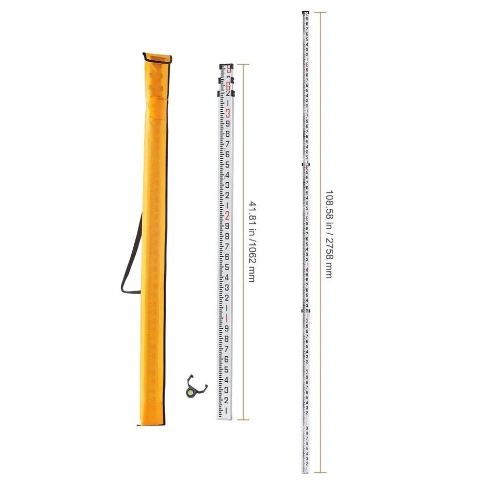 Professional Telescopic Aluminum Leveling Rod With Dual Side Precision Scale 3