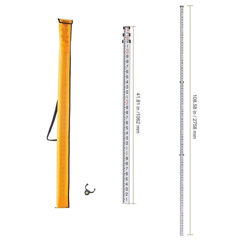 Professional Telescopic Aluminum Leveling Rod With Dual Side Precision Scale 4