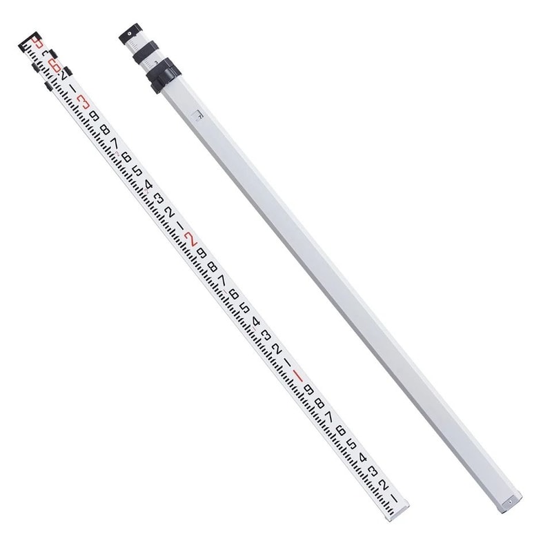 Professional Telescopic Aluminum Leveling Rod With Dual Side Precision Scale 0