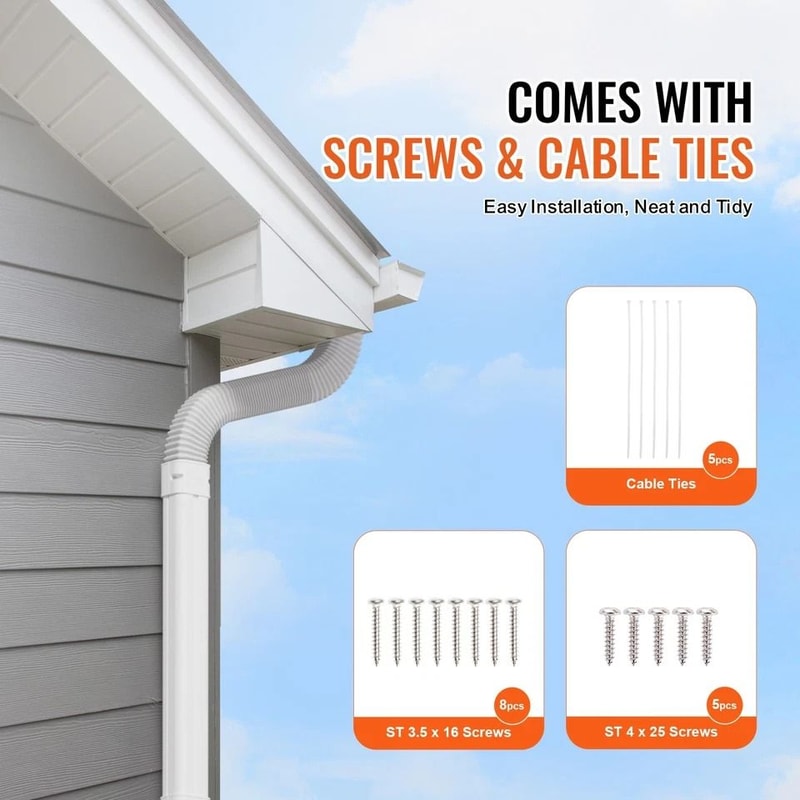 Line Set Cover Kit For Mini SplitCentral Air Conditioner PVC Durable Protective 1