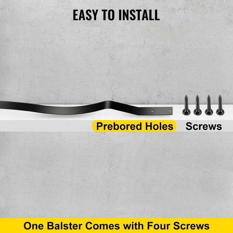 Deck Balusters Metal Deck Spindles Iron Stair Railing Outdoor Balcony Decorative Spindles 3