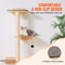 Premium Wall Mounted Cat Shelves Vertical Cat Climbing Shelves Furniture Set 2