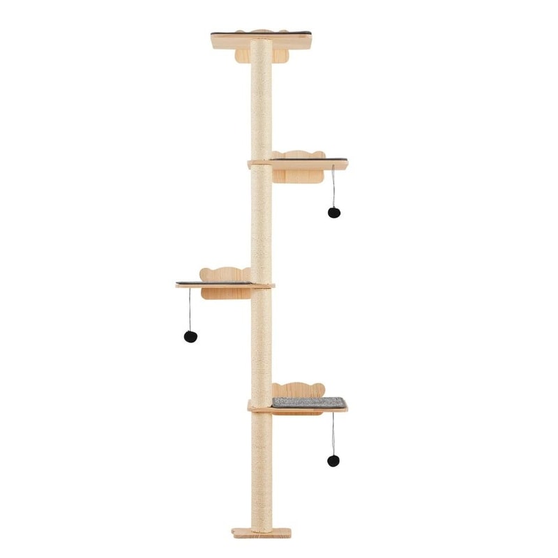 Premium Wall Mounted Cat Shelves Vertical Cat Climbing Shelves Furniture Set 5