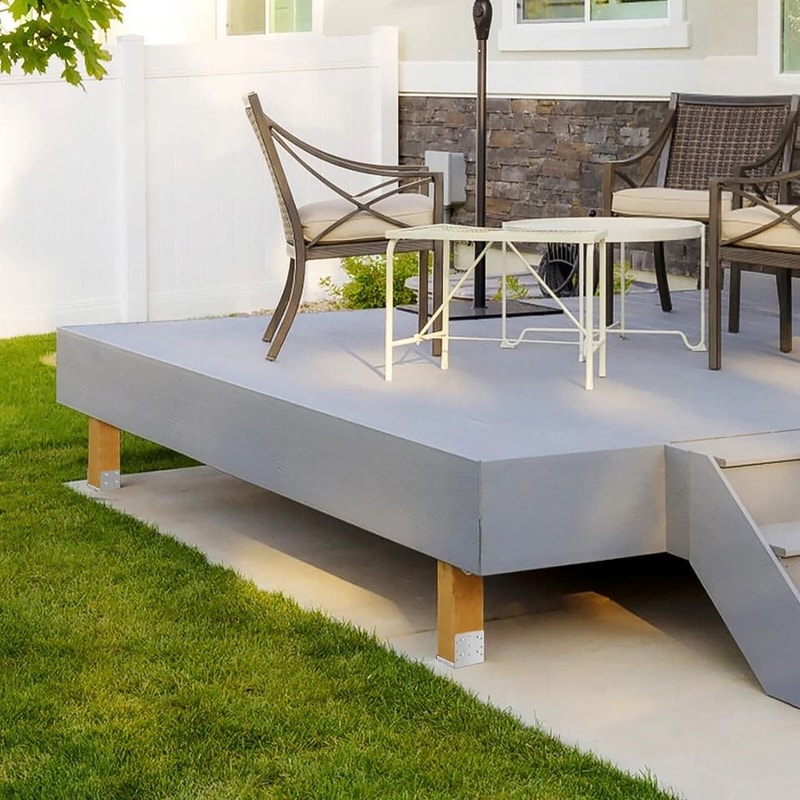 Adjustable Post Base Concrete Deck Post Anchor Bracket For Strong Stable Deck Construction 5
