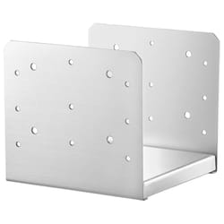 adjustable post base concrete deck post anchor bracket for strong, stable deck construction