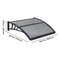 Outdoor Door Awning With ABS Bracket And Drainage System Weatherproof Protection For Home Entryways 4