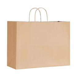 kraft paper bags with handles eco-friendly brown shopping & party retail bags