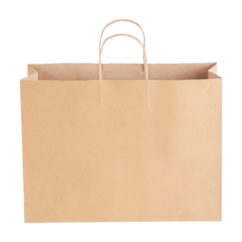 Kraft Paper Bags With Handles EcoFriendly Brown Shopping Party Retail Bags 8