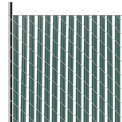 green chain link fence privacy slats with bottom lock for high fence single-wall design