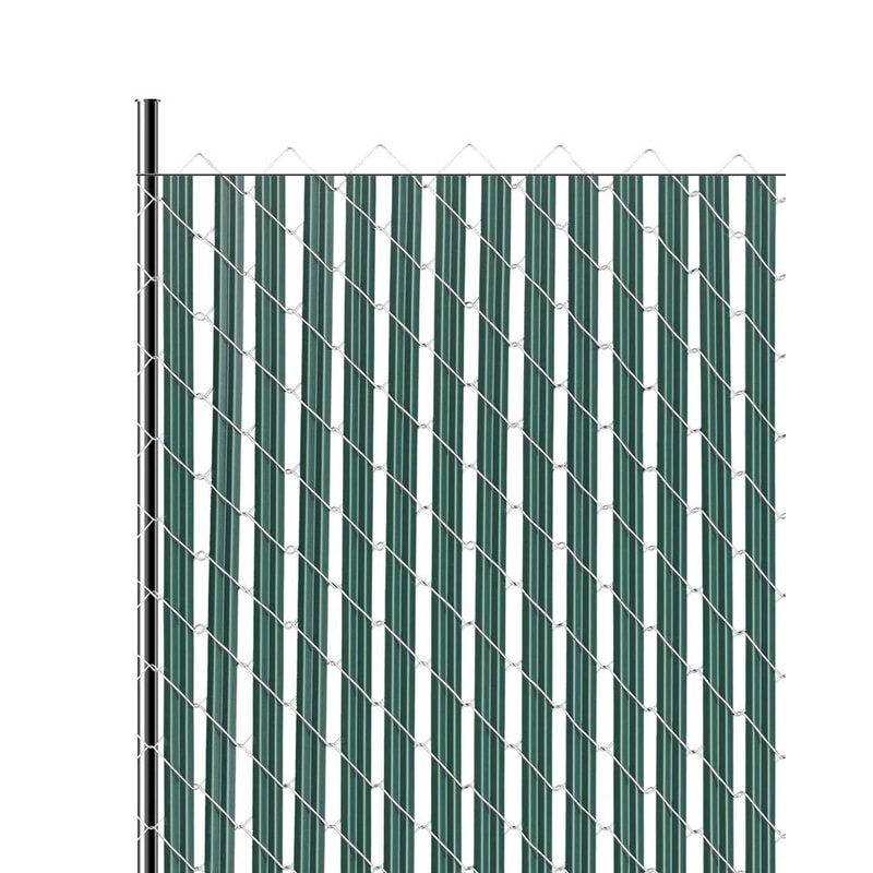 Green Chain Link Fence Privacy Slats With Bottom Lock For High Fence SingleWall Design 0