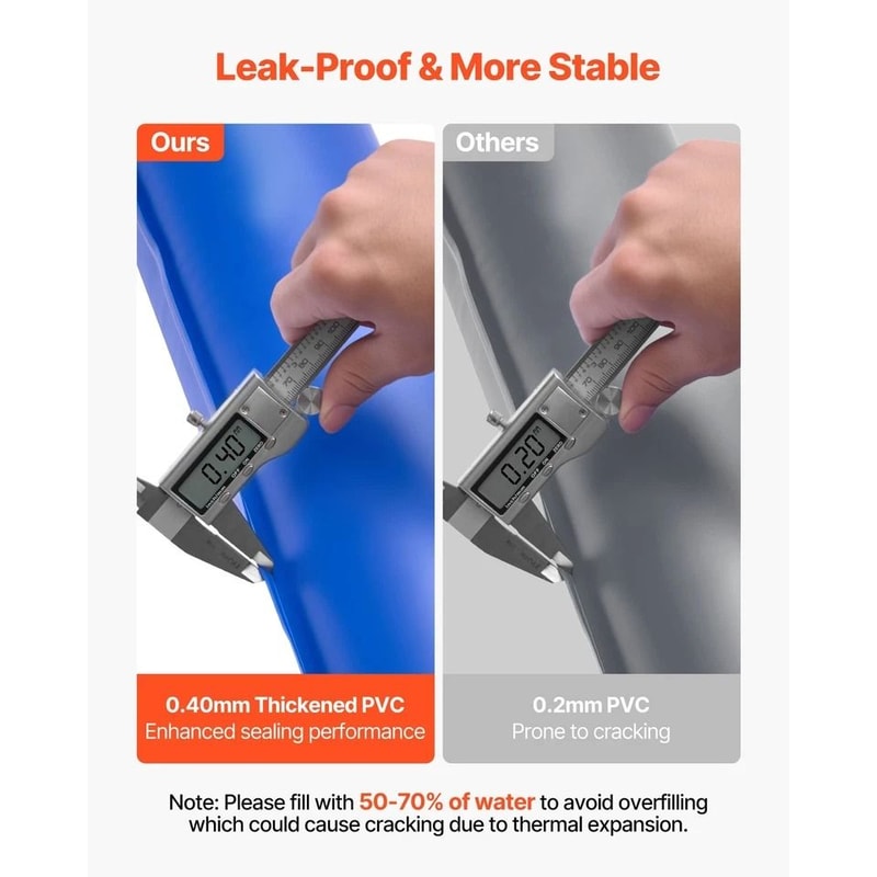 Winter Pool Cover Water Tube Bags Heavy Duty Single Chamber 2