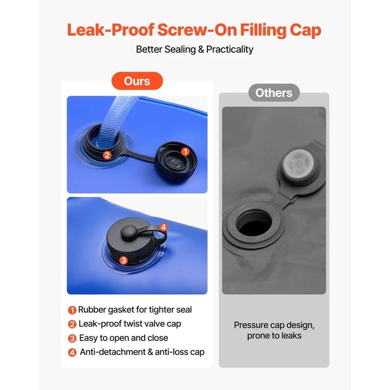 Winter Pool Cover Water Tube Bags Heavy Duty Single Chamber 4