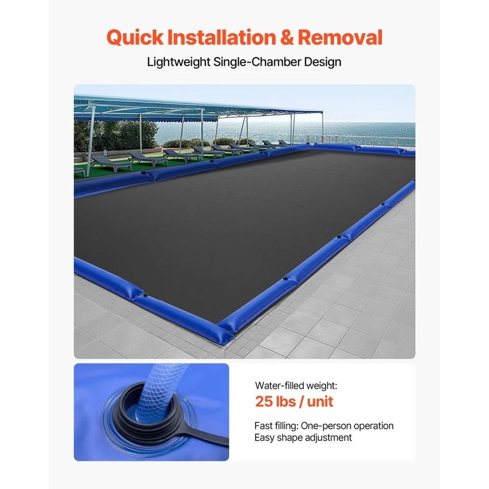 Winter Pool Cover Water Tube Bags Heavy Duty Single Chamber 5