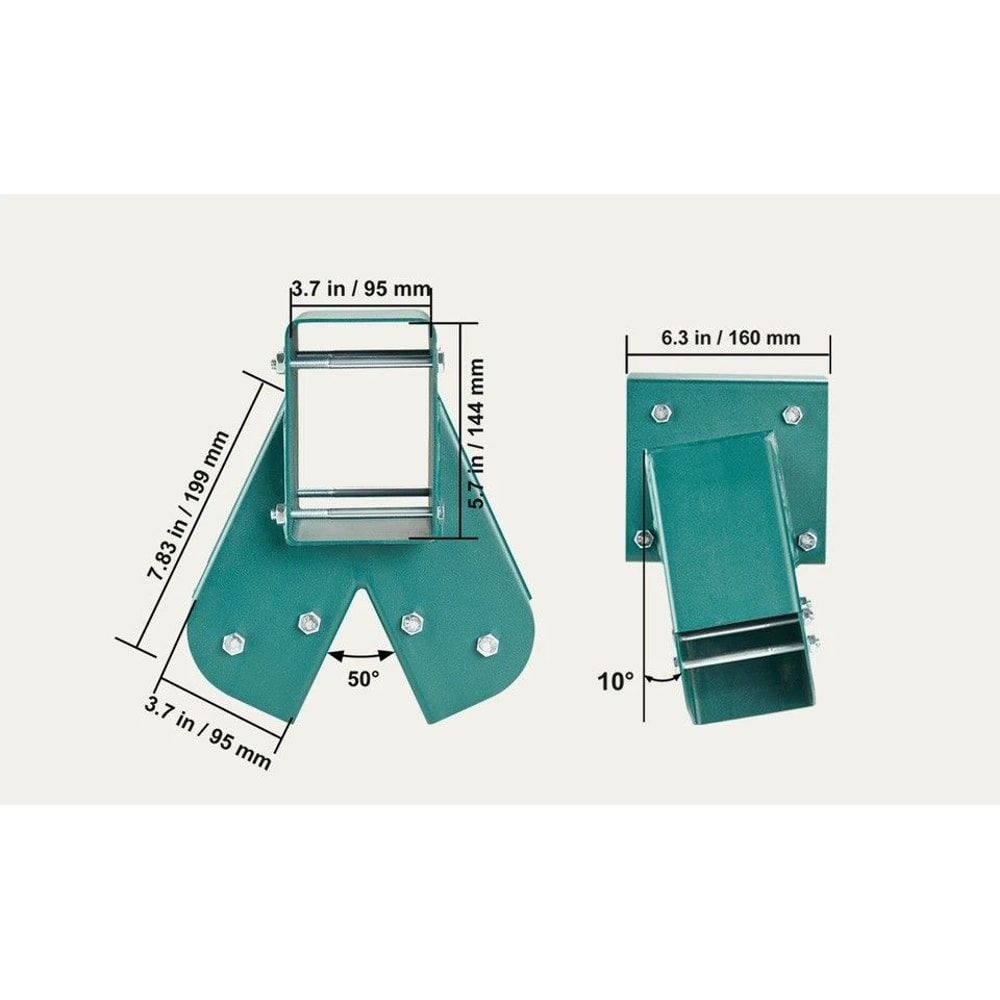 Frame Swing Set Brackets With Mounting Hardware Durable Carbon Steel 1