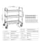 Tier Stainless Steel Mobile Lab Cart Capacity Medical Clinic Utility Cart 2