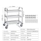Tier Stainless Steel Mobile Lab Cart Capacity Medical Clinic Utility Cart 2