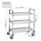 Tier Stainless Steel Mobile Lab Cart Capacity Medical Clinic Utility Cart 4
