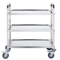 Tier Stainless Steel Mobile Lab Cart Capacity Medical Clinic Utility Cart 9