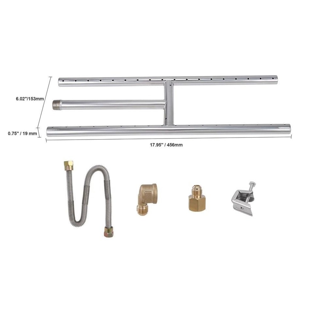 Dropin Fire Pit Pan Hshape Burner Fire Pit Kit For Backyard Outdoor Use 4