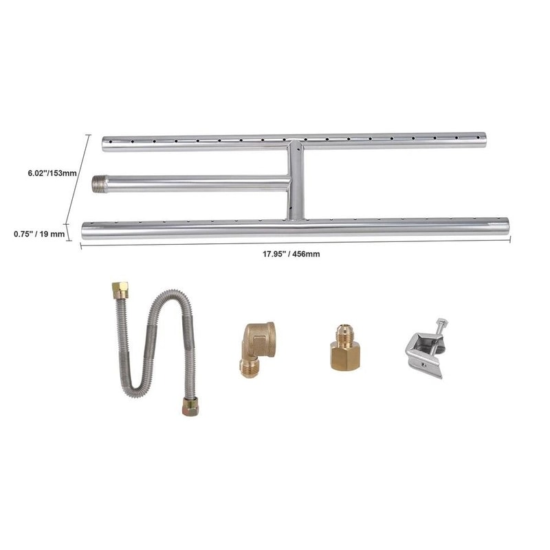 Dropin Fire Pit Pan Hshape Burner Fire Pit Kit For Backyard Outdoor Use 4