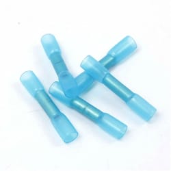 blue heat shrink butt wire connectors for awg, waterproof crimp terminals