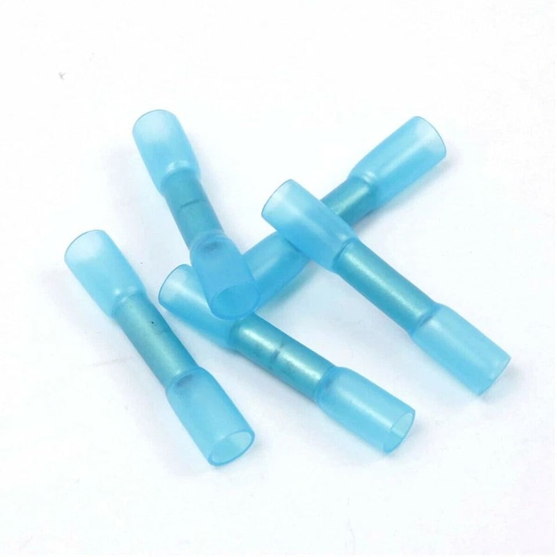 Blue Heat Shrink Butt Wire Connectors For AWG Waterproof Crimp Terminals 0