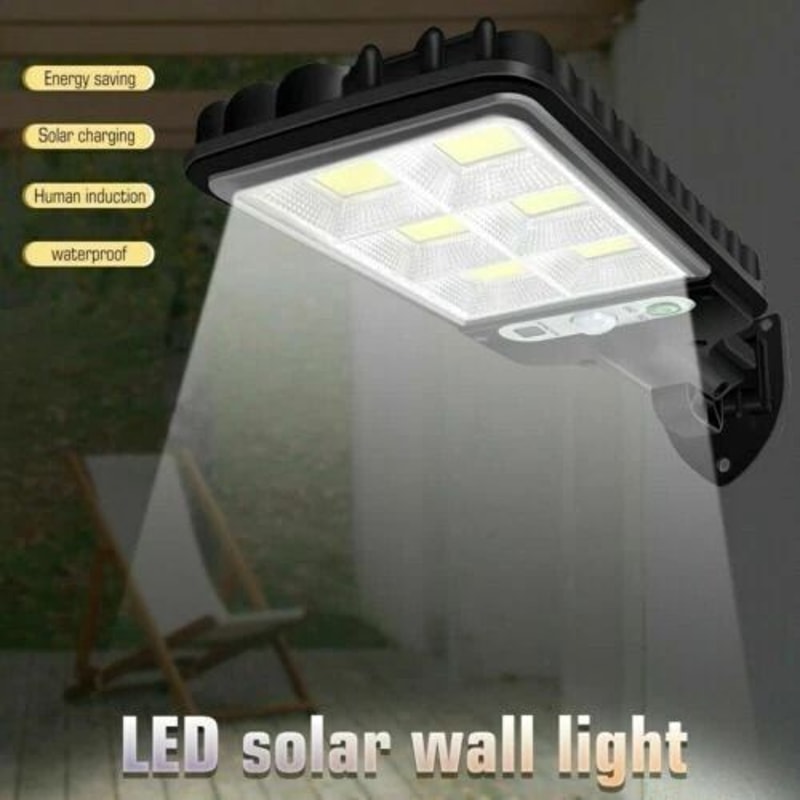 Outdoor Solar Wall Light With LED Motion Sensor Bright Flood Street Lamp For Patios Gardens And Dri 1