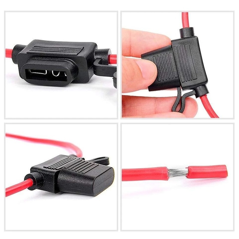 Gauge Inline ATCATO Fuse Holder With AMP Blade Fuse Cover 3