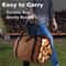 Heavy Duty Waxed Canvas Firewood Log Carrier Tote For Fireplace 2