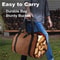Heavy Duty Waxed Canvas Firewood Log Carrier Tote For Fireplace 2